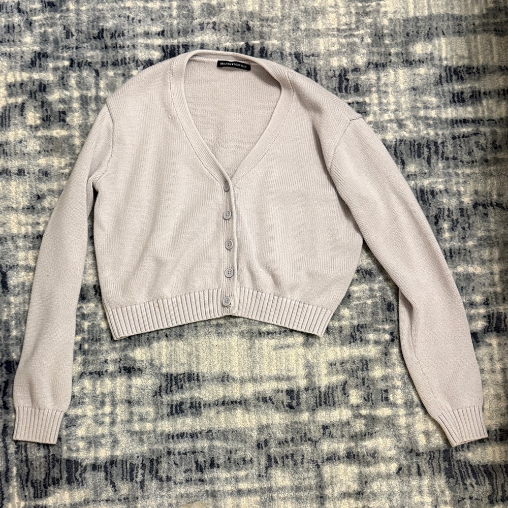 Women's Lavender Cardigan Sweater